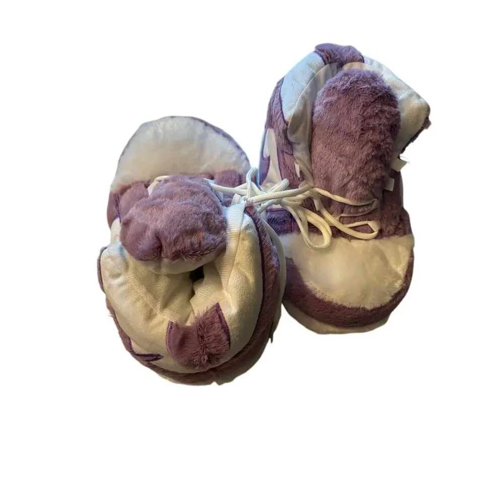 Sneaker Slippers Purple and White Unisex Fits Size 6-13 New with Bag